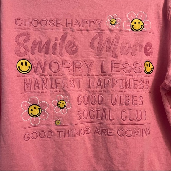 Smile more back hit crew neck sweater - Picture 3 of 4